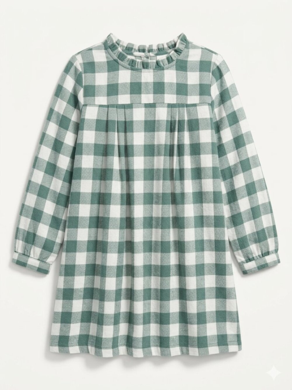 Bella Bliss plaid green and white dress